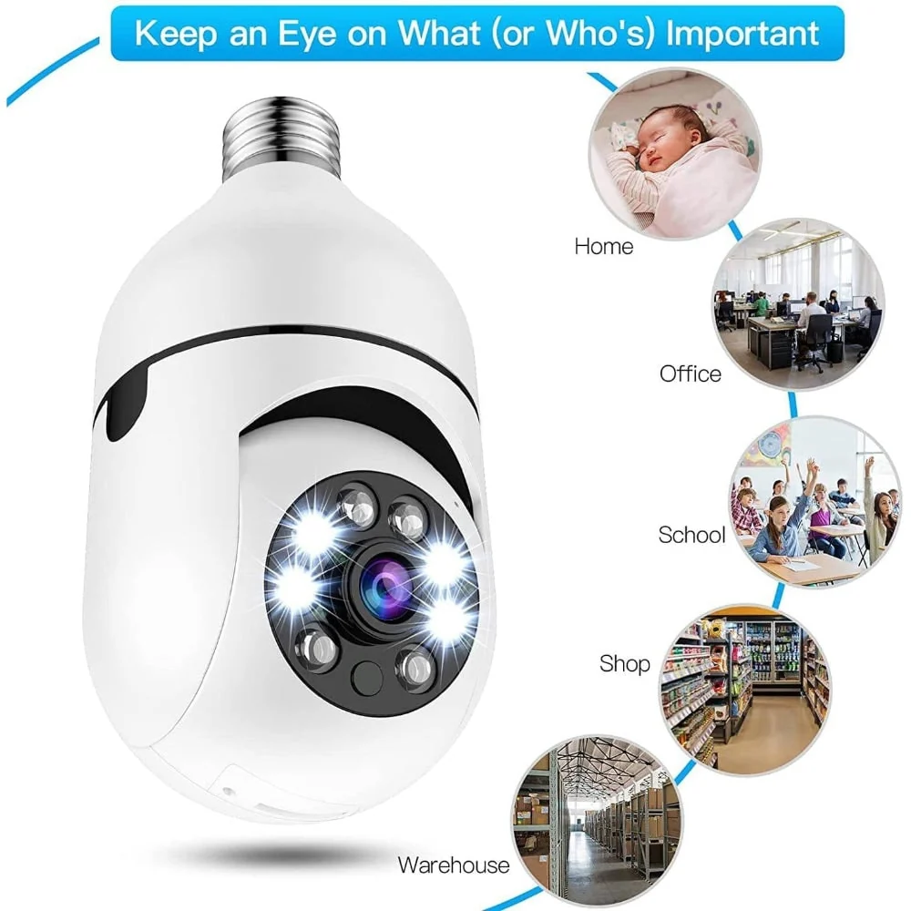 Wireless Outdoor Indoor Security Camera Lightbulb - Image 5